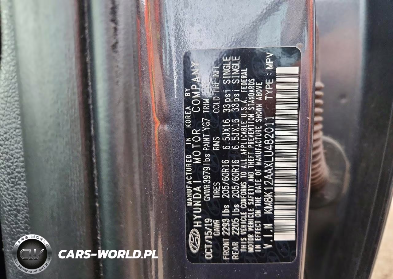 2020 Hyundai Kona Se VIN:KM8K12AAXLU482011 - 13