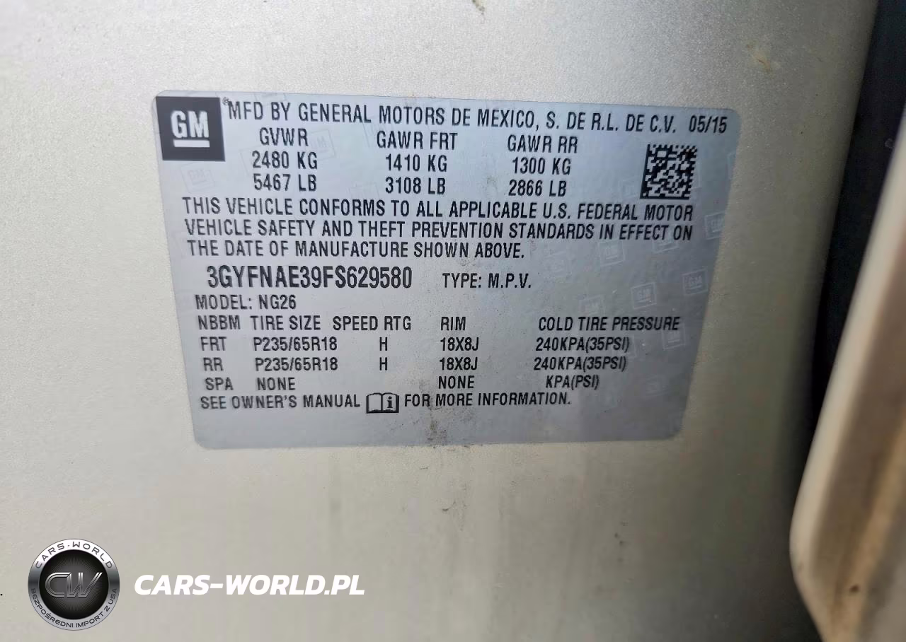 2015 Cadillac Srx VIN:3GYFNAE39FS629580 - 13