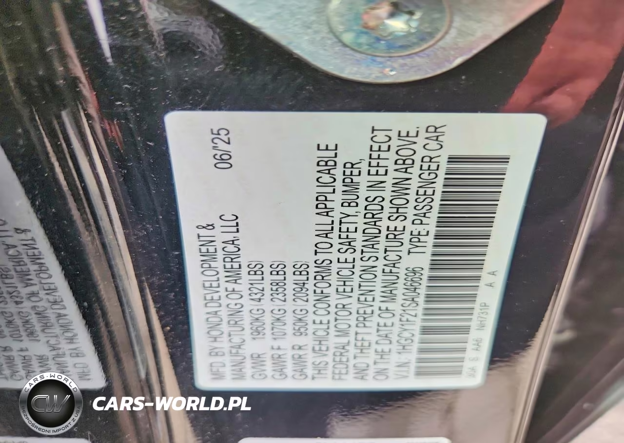 2025 Honda Accord Lx VIN:1HGCY1F21SA046696 - 12