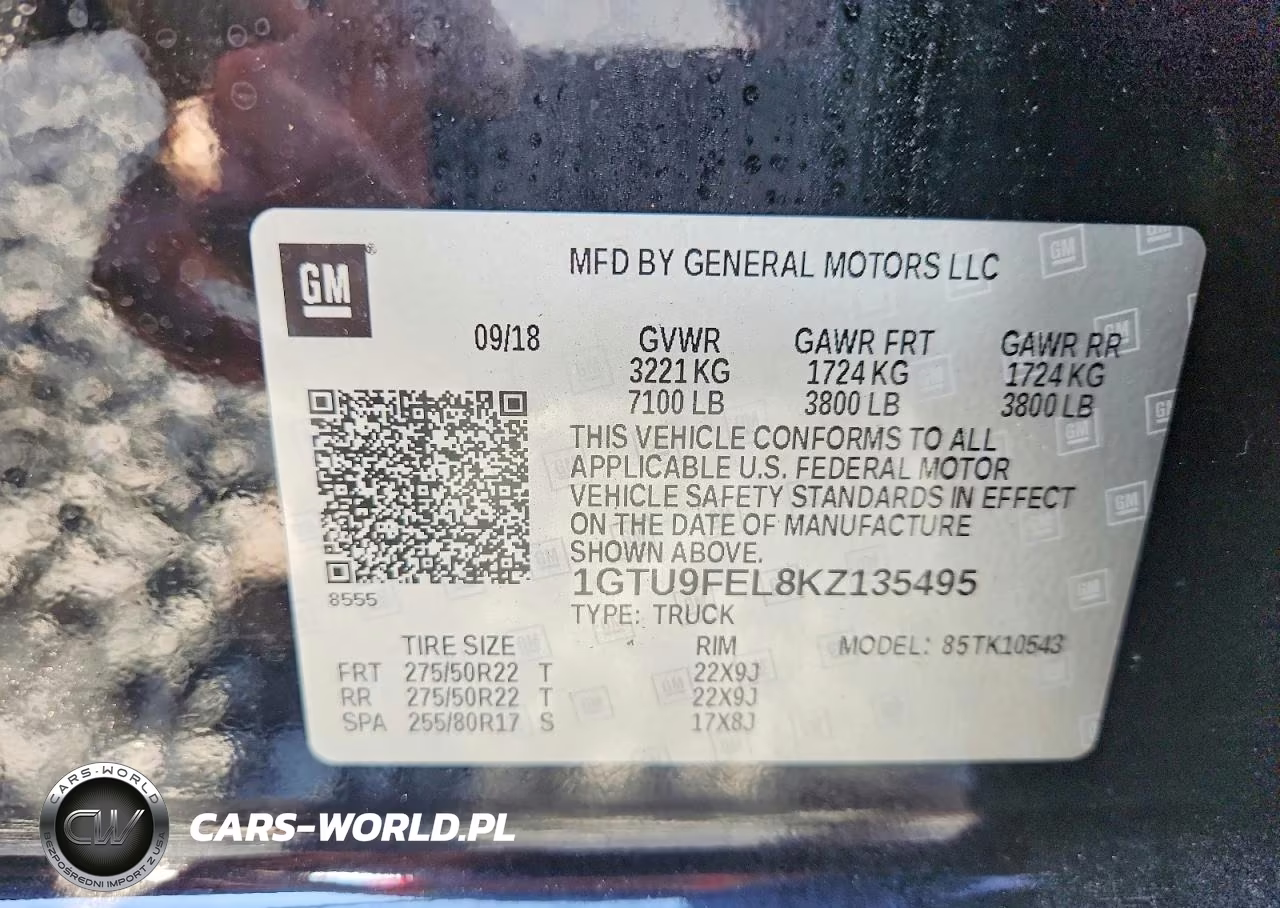 2019 GMC Sierra K1500 Denali VIN:1GTU9FEL8KZ135495 - 12
