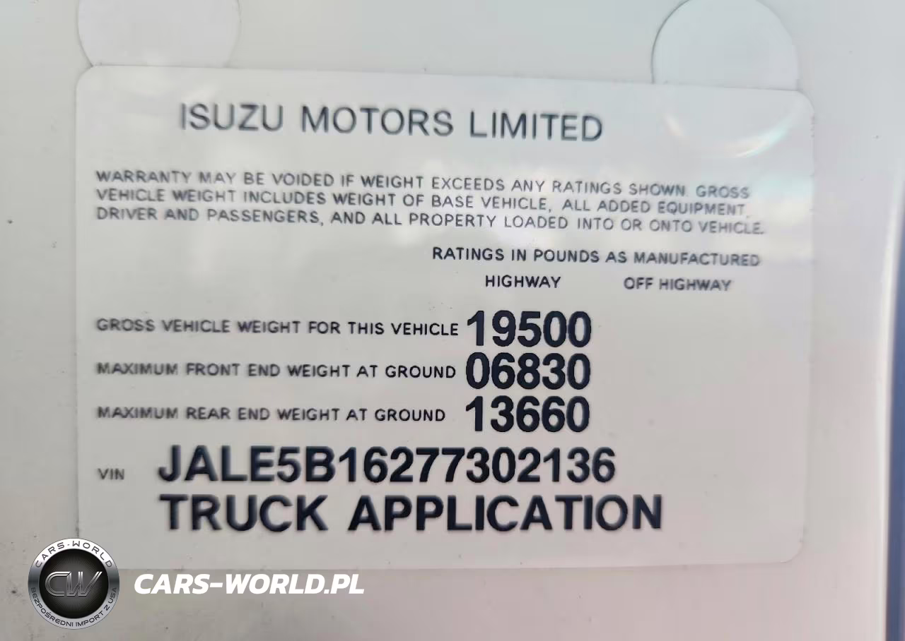 2007 Isuzu Nrr VIN:JALE5B16277302136 - 13