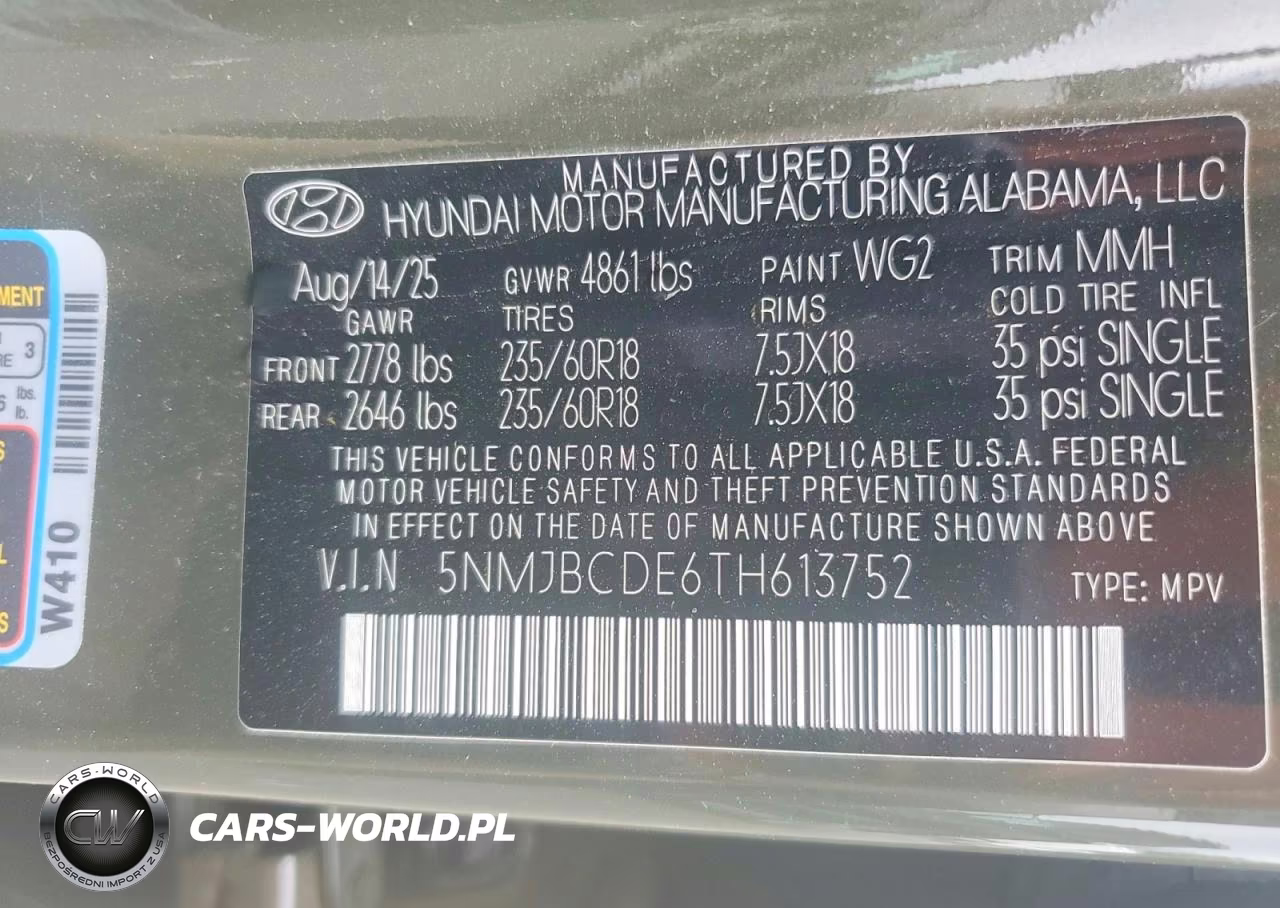 2026 Hyundai Tucson Sel VIN:5NMJBCDE6TH613752 - 13