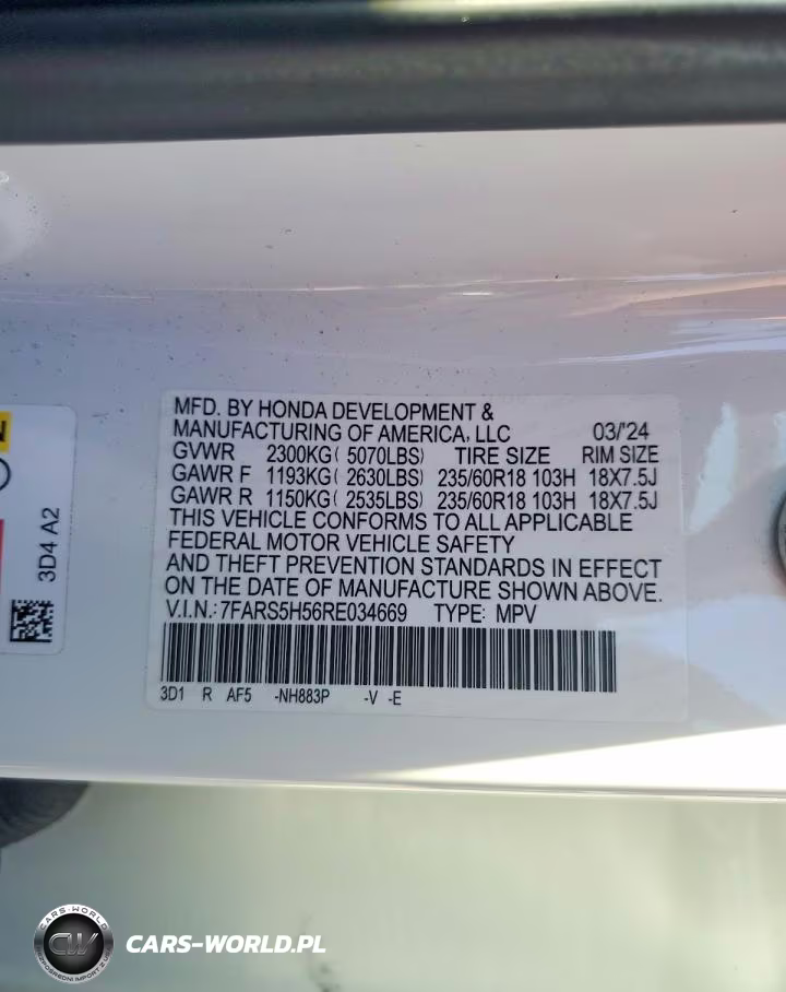2024 Honda Cr-V Sport VIN:7FARS5H56RE034669 - 13