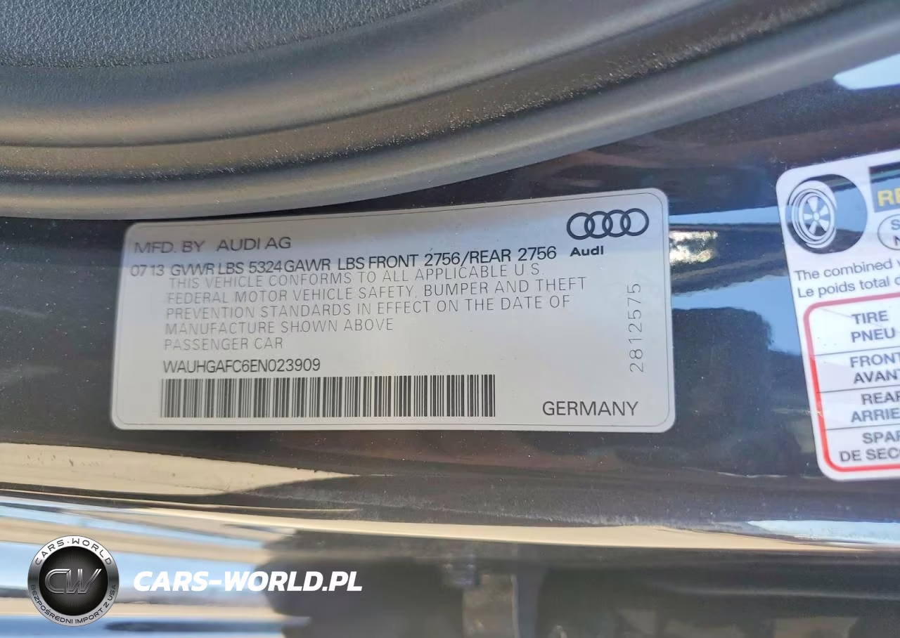 2014 Audi A6 Prestige VIN:WAUHGAFC6EN023909 - 13