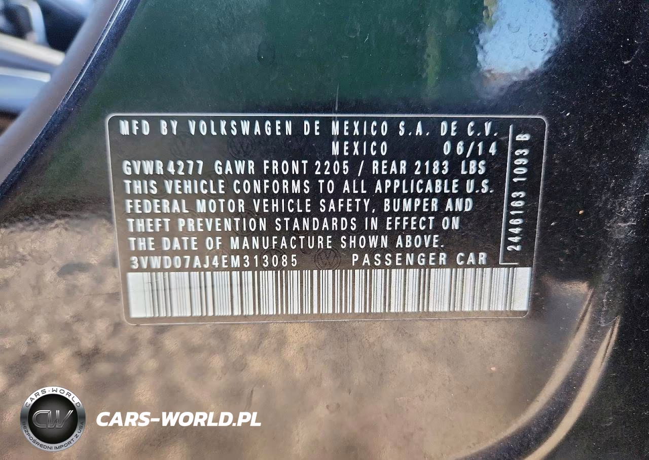 2014 Volkswagen Jetta Se VIN:3VWD07AJ4EM313085 - 12
