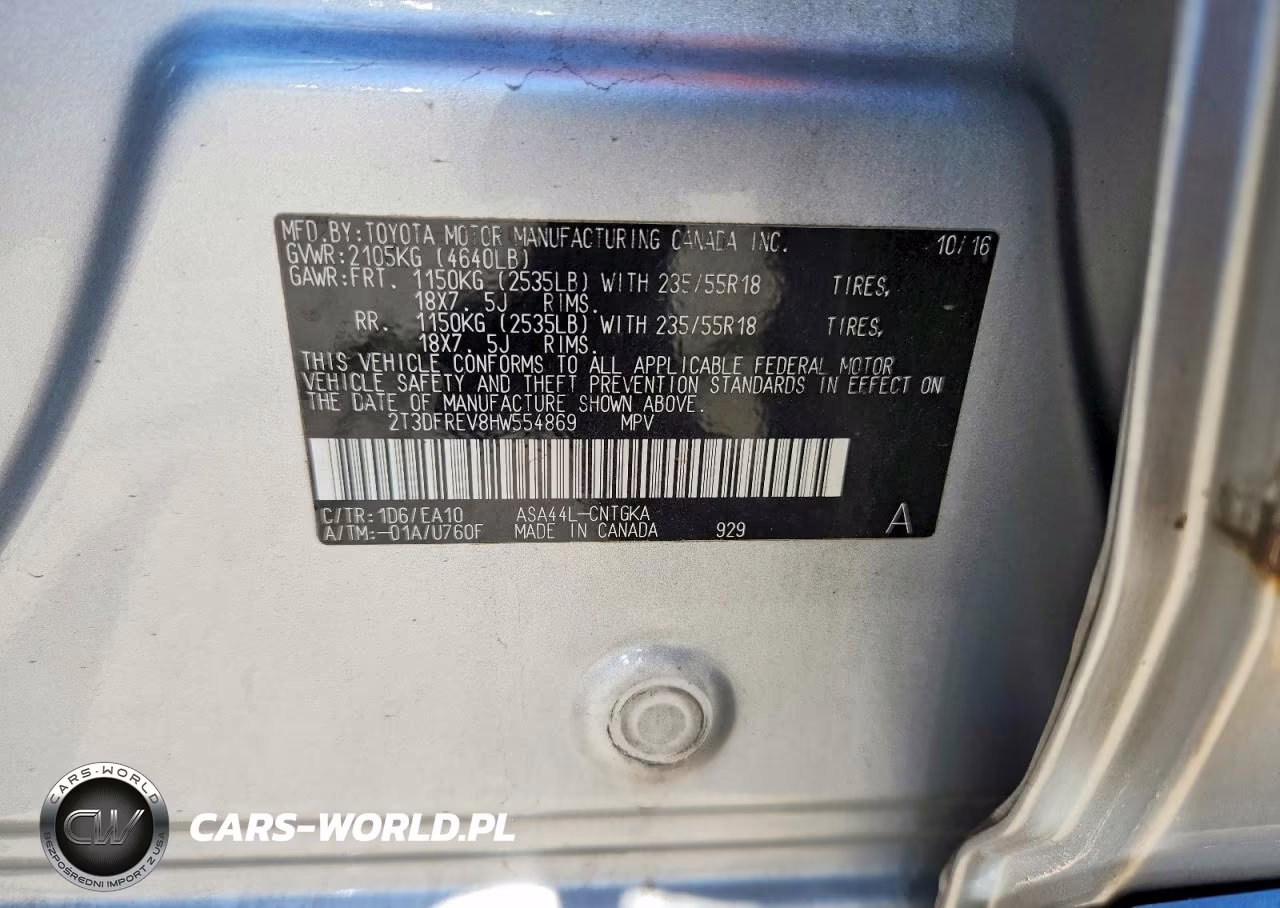 2017 Toyota Rav4 Platinum VIN:2T3DFREV8HW554869 - 13