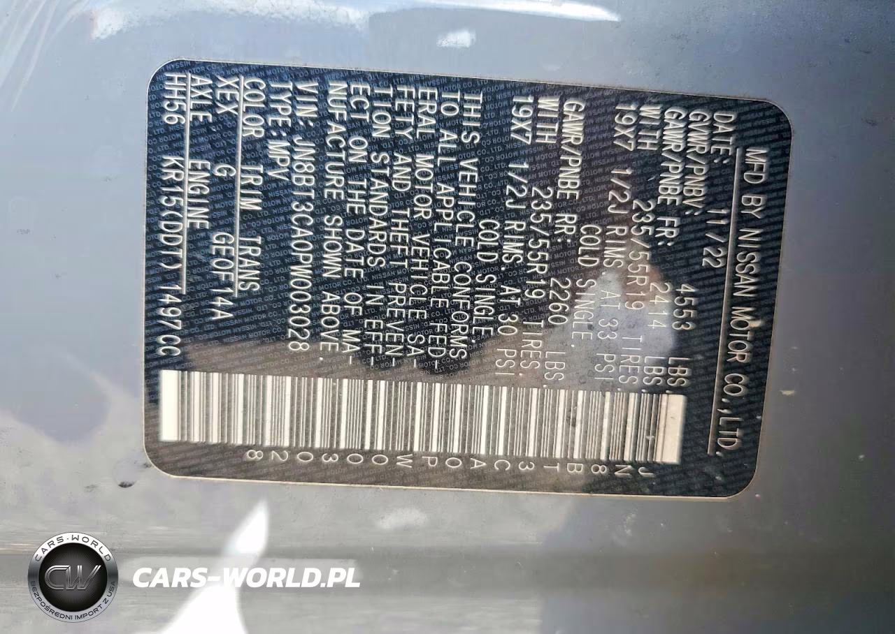 2023 Nissan Rogue Sl VIN:JN8BT3CA0PW003028 - 14