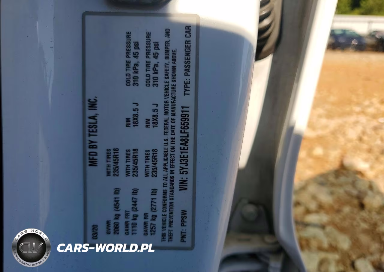 2020 Tesla Model 3 VIN:5YJ3E1EA8LF659911 - 13