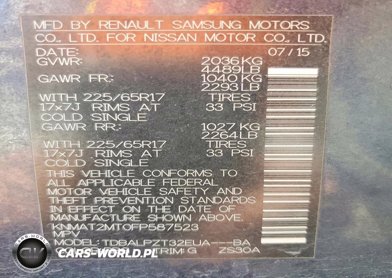 2015 Nissan Rogue S VIN:KNMAT2MT0FP587523 - 14