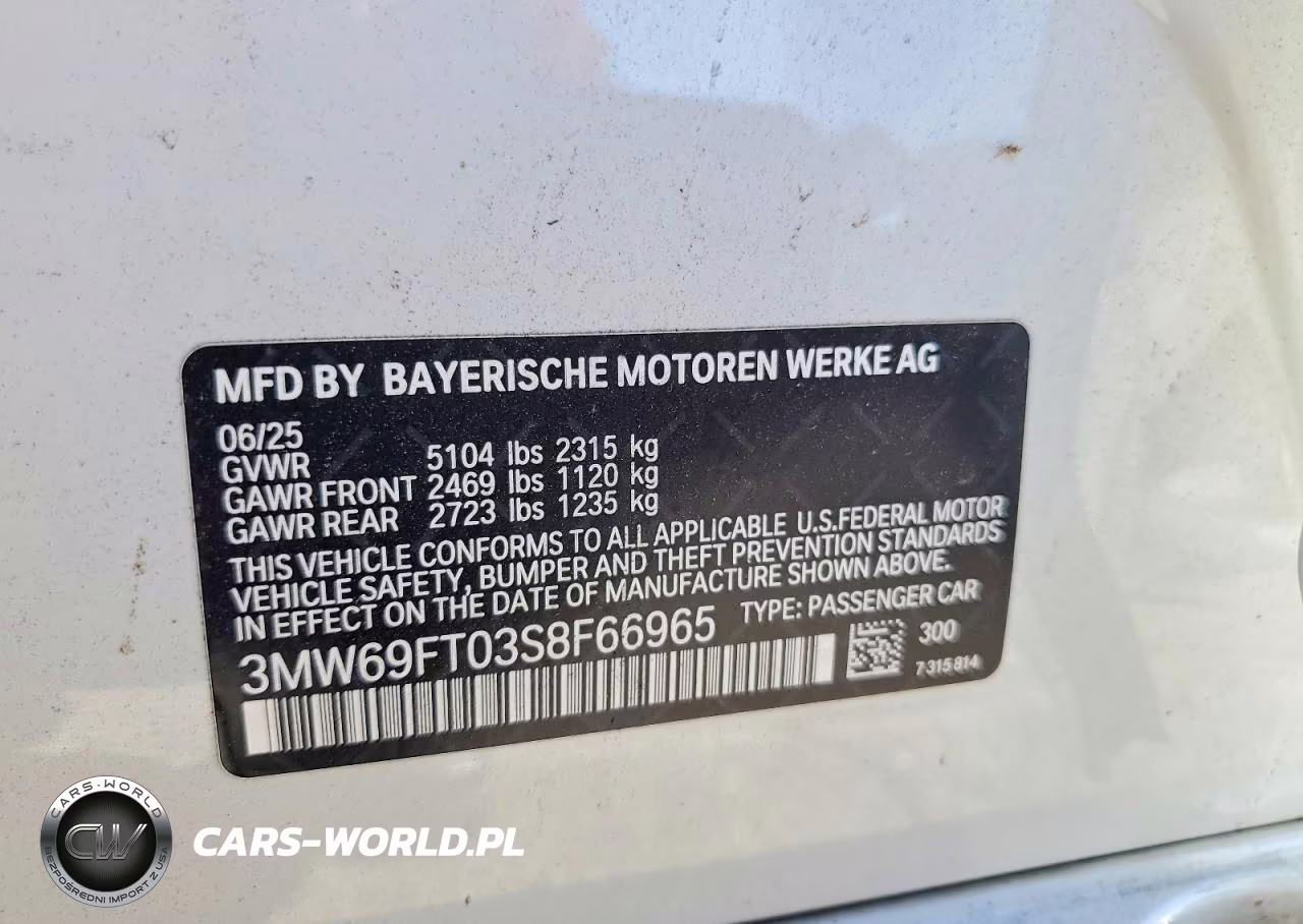 2025 BMW M340Xi VIN:3MW69FT03S8F66965 - 12