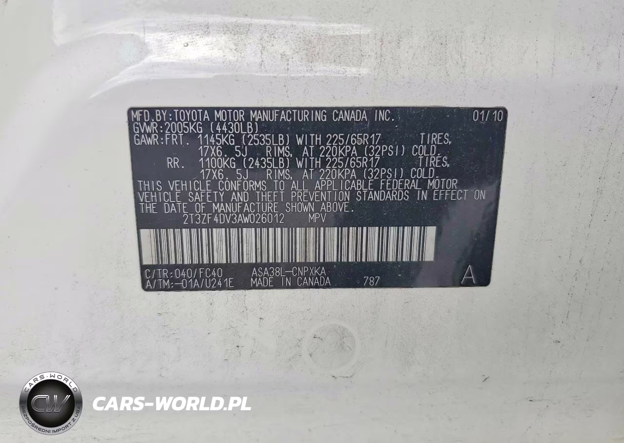 2010 Toyota Rav4 Base VIN:2T3ZF4DV3AW026012 - 14
