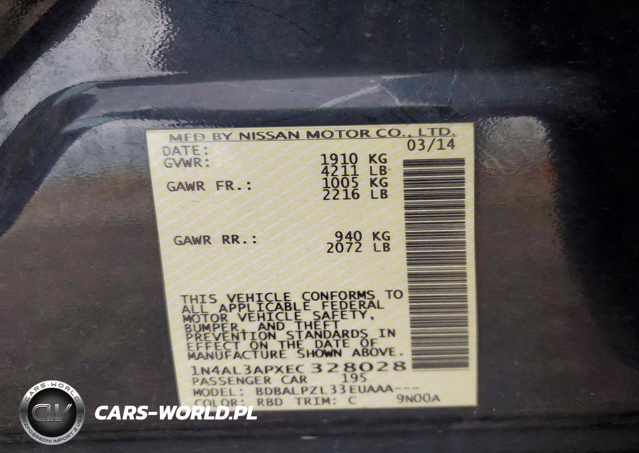 2014 Nissan Altima 2.5 VIN:1N4AL3APXEC328028 - 13