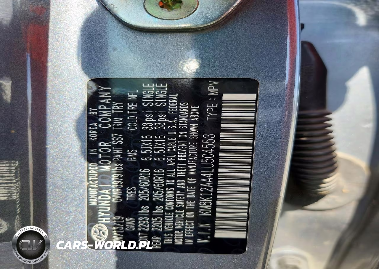 2020 Hyundai Kona Se VIN:KM8K12AA4LU504553 - 13