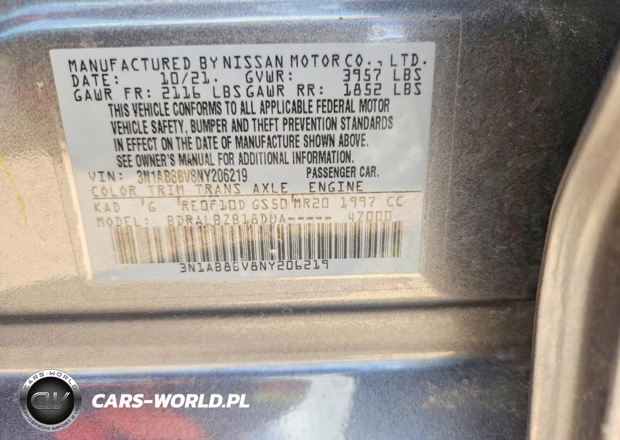 2022 Nissan Sentra S VIN:3N1AB8BV8NY206219 - 12