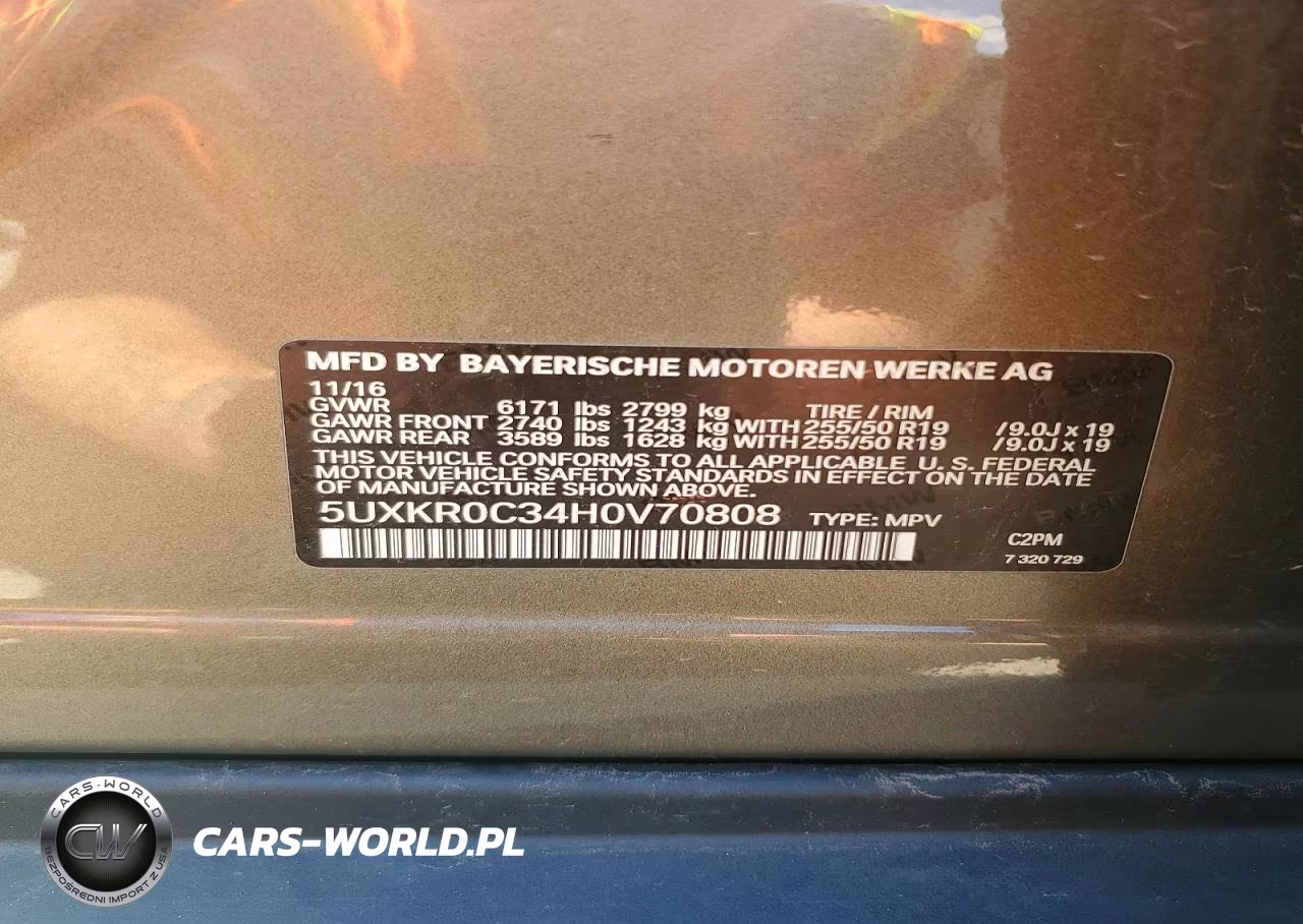 2017 BMW X5 xDrive35I VIN:5UXKR0C34H0V70808 - 13
