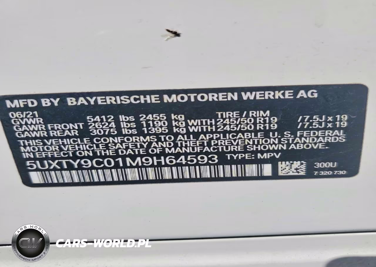 2021 BMW X3 xDrivem40I VIN:5UXTY9C01M9H64593 - 13