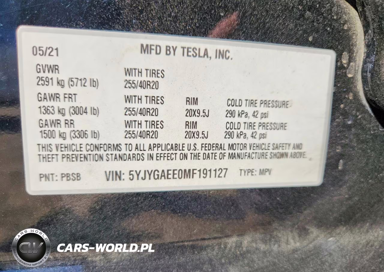 2021 Tesla Model Y VIN:5YJYGAEE0MF191127 - 13