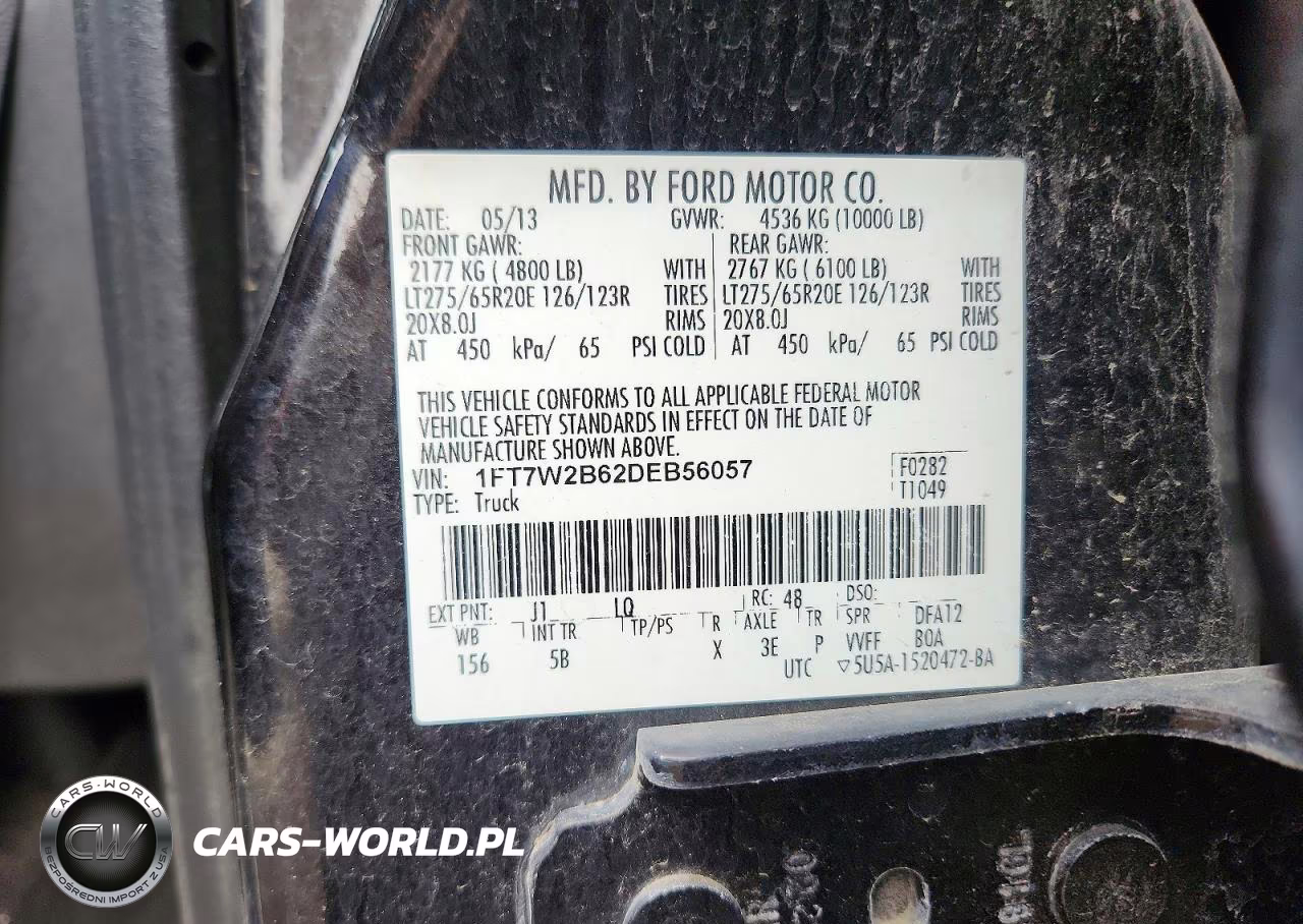2013 Ford F250 Super Duty VIN:1FT7W2B62DEB56057 - 12