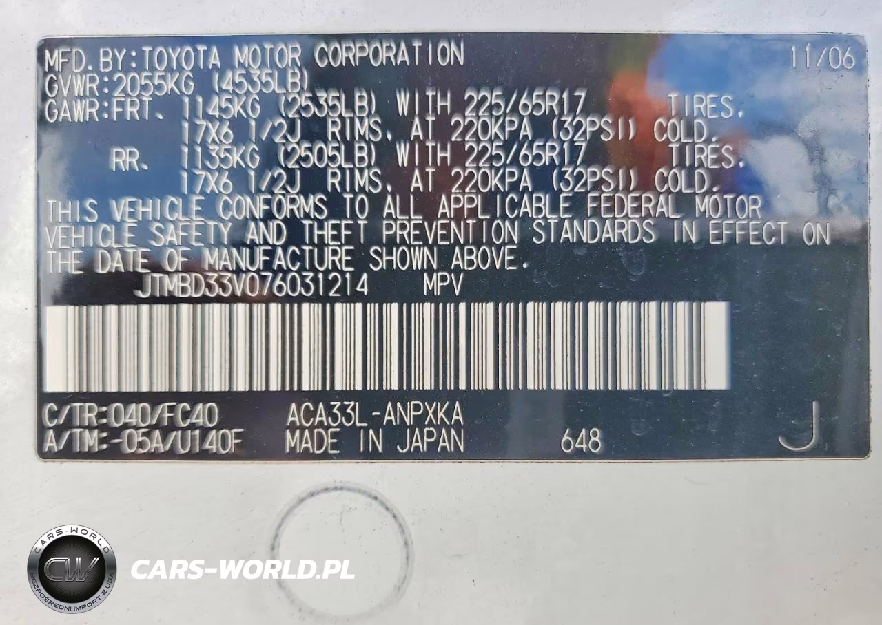 2007 Toyota Rav4 Base VIN:JTMBD33V076031214 - 13
