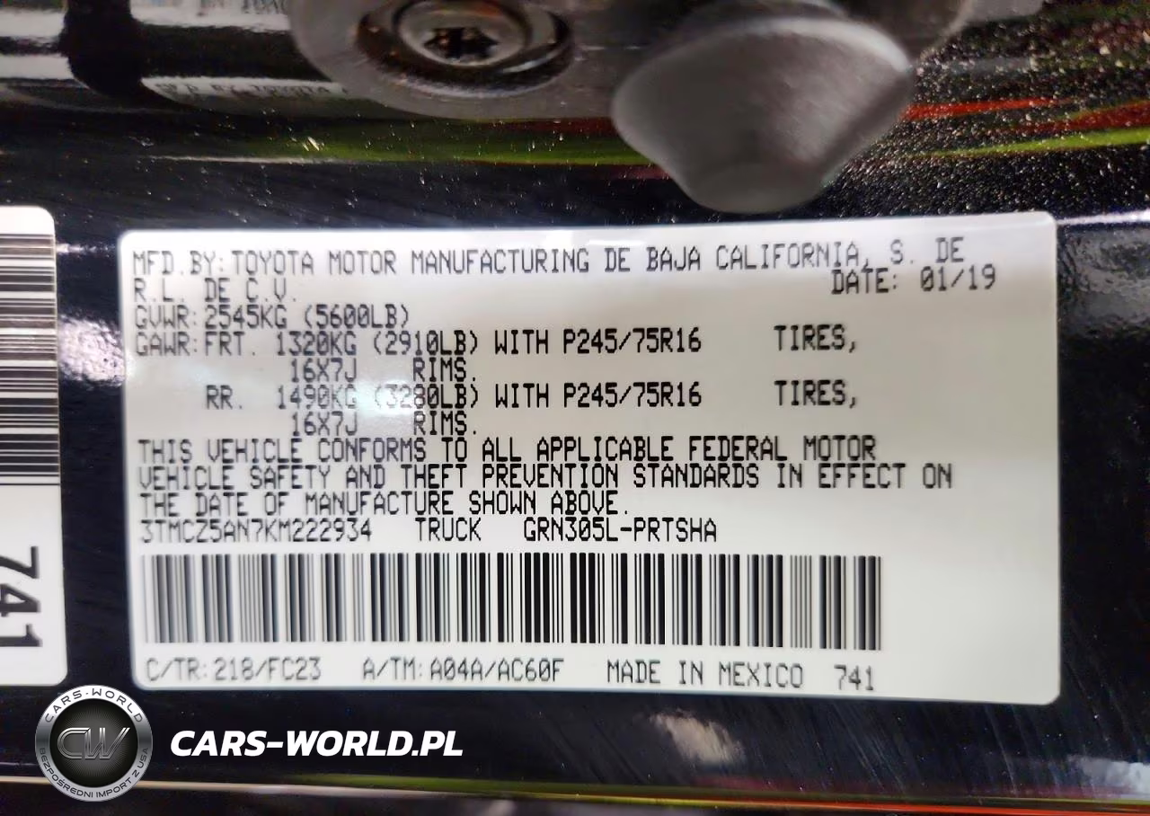 2019 Toyota Tacoma Sr5 V6 VIN:3TMCZ5AN7KM222934 - 13