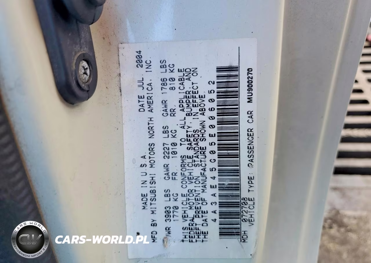2005 Mitsubishi Eclipse Spyder Gs VIN:4A3AE45G05E006052 - 12