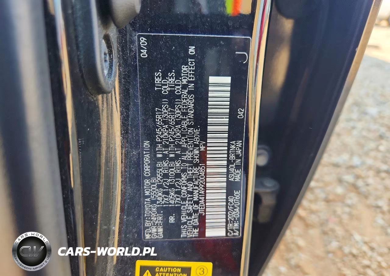 2009 Toyota Highlander Base VIN:JTEDA41A992004851 - 13