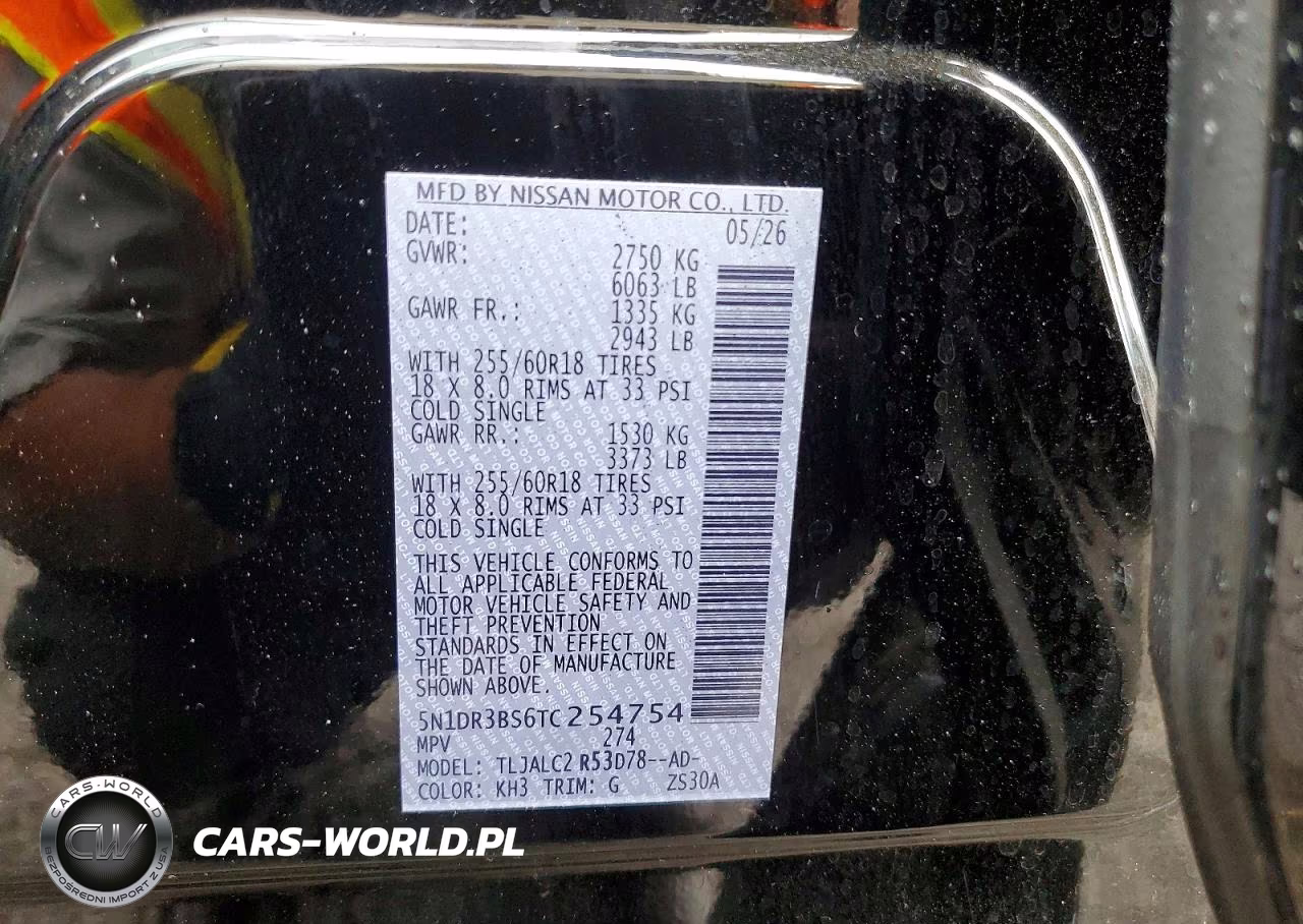 2026 Nissan Pathfinder Sv VIN:5N1DR3BS6TC254754 - 14
