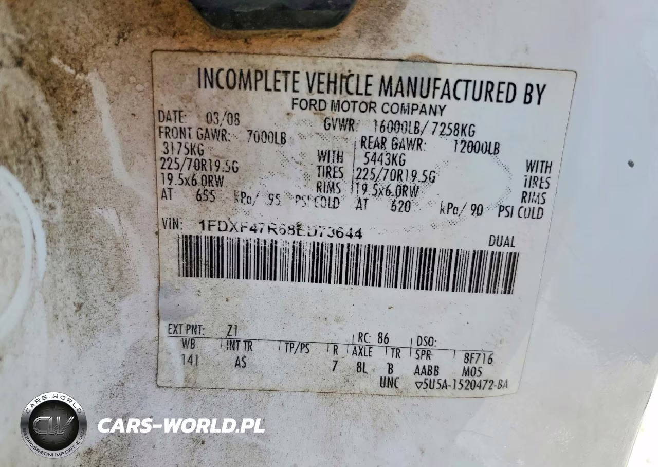 2008 Ford F450 Super Duty VIN:1FDXF47R68ED73644 - 12