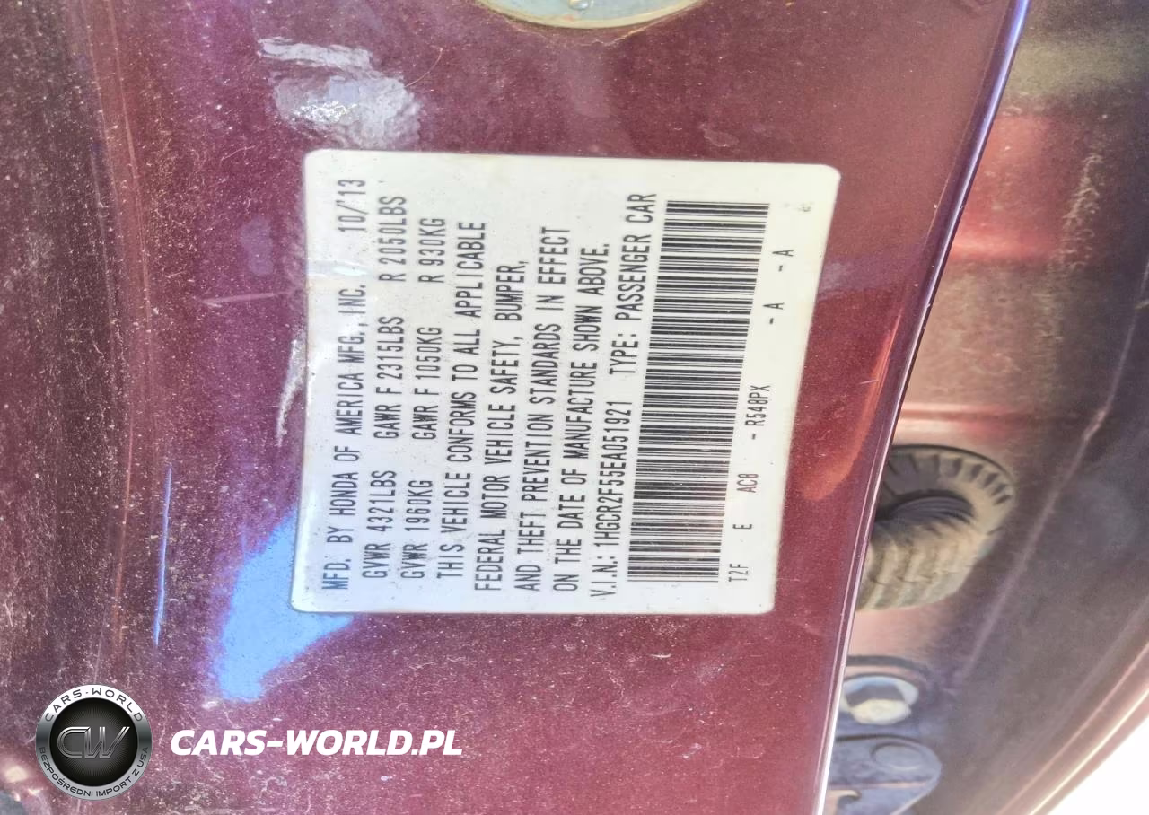 2014 Honda Accord Sport VIN:1HGCR2F55EA051921 - 12