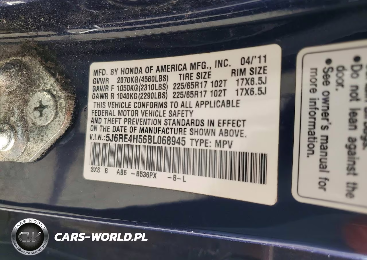 2011 Honda Cr-V Ex VIN:5J6RE4H56BL068945 - 13