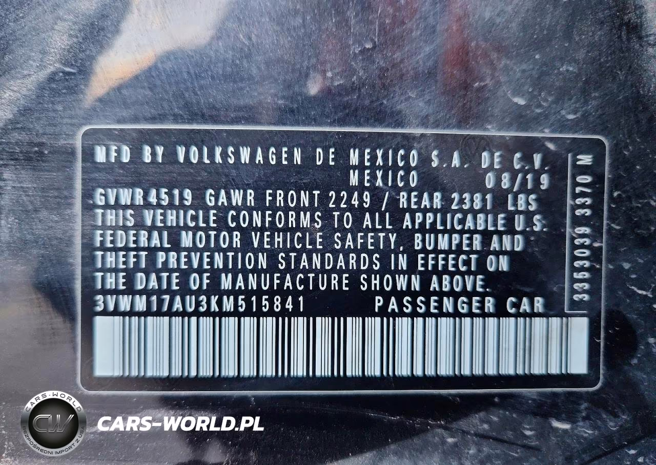 2019 Volkswagen Golf Alltrack S VIN:3VWM17AU3KM515841 - 12