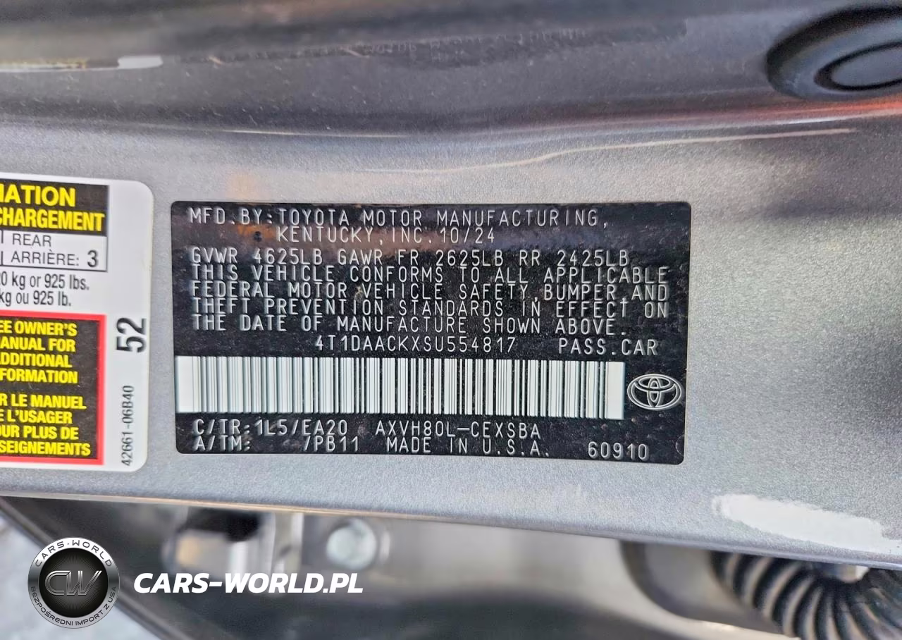 2025 Toyota Camry Se VIN:4T1DAACKXSU554817 - 12