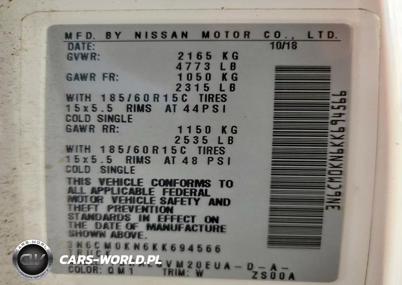 2019 Nissan Nv200 Sv VIN:3N6CM0KN6KK694566 - 14