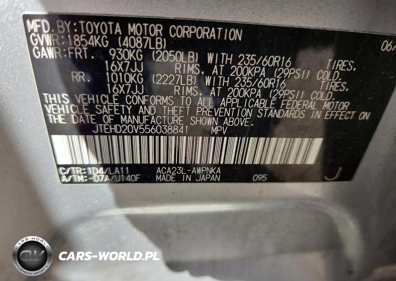 2005 Toyota Rav4 Base VIN:JTEHD20V556038841 - 12