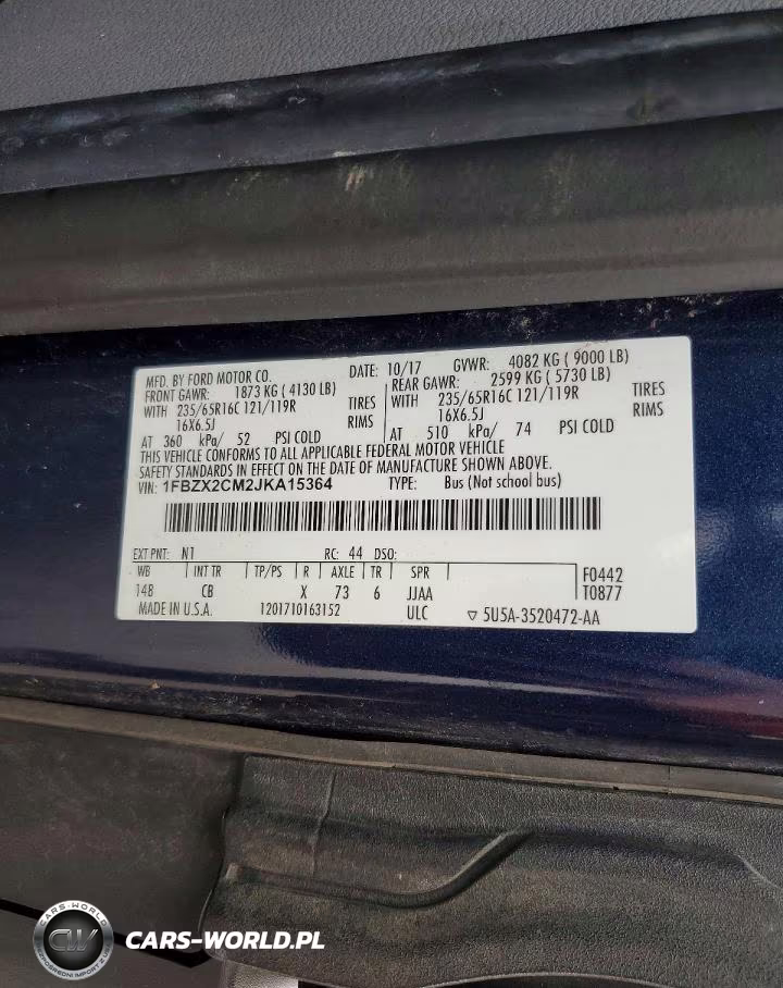 2018 Ford Transit T-350 VIN:1FBZX2CM2JKA15364 - 13