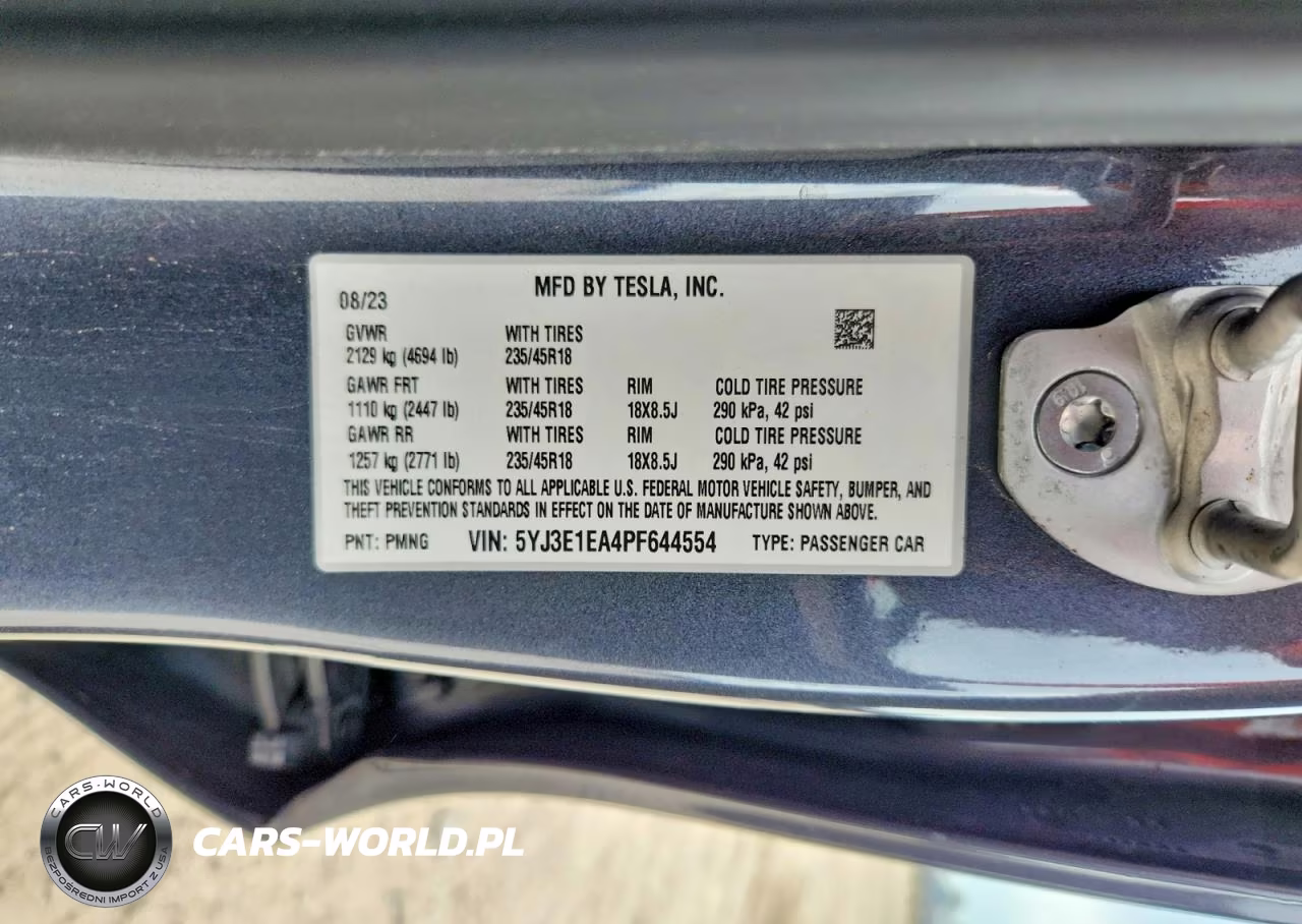 2023 Tesla Model 3 VIN:5YJ3E1EA4PF644554 - 12