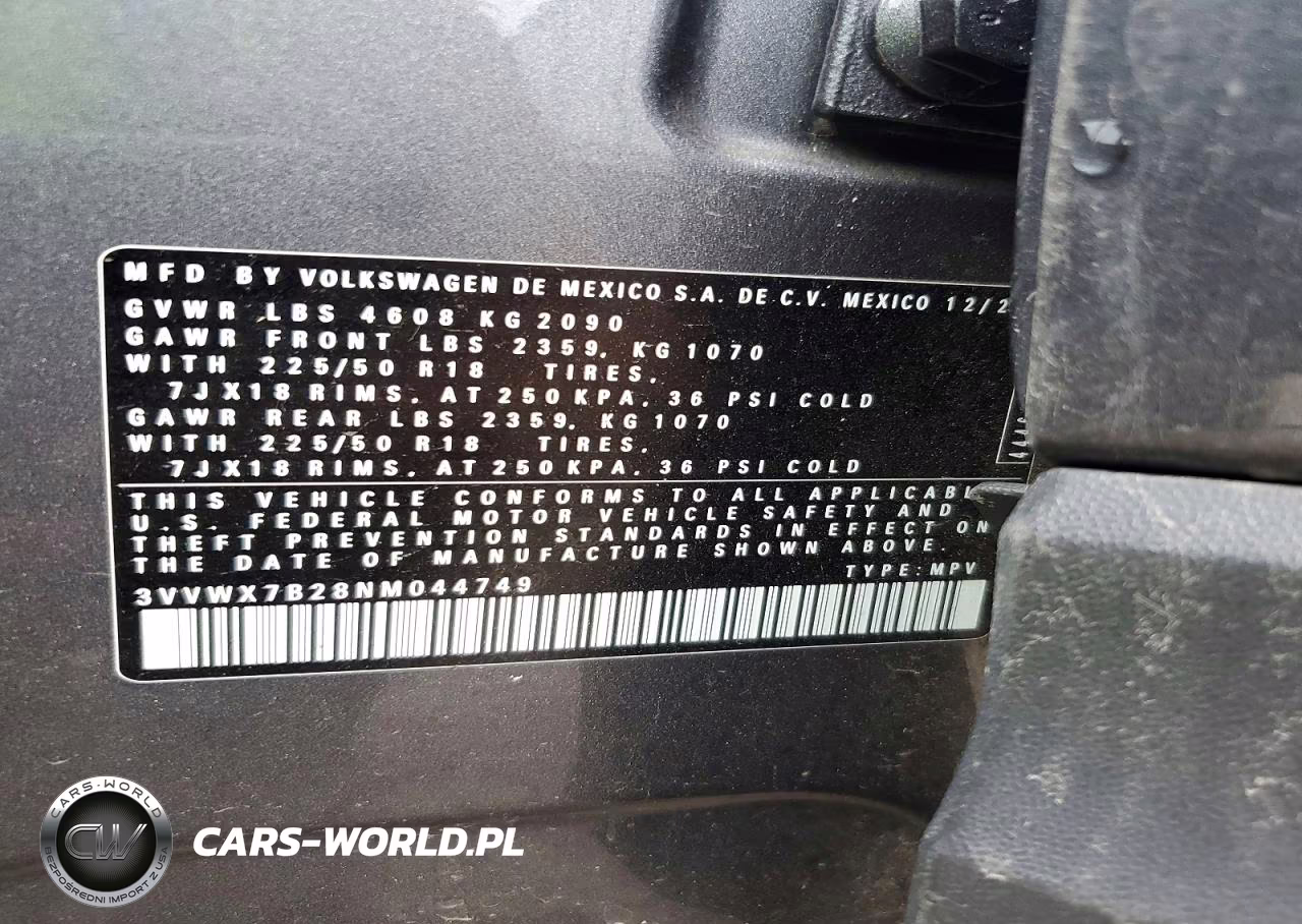 2022 Volkswagen Taos Se VIN:3VVWX7B28NM044749 - 14