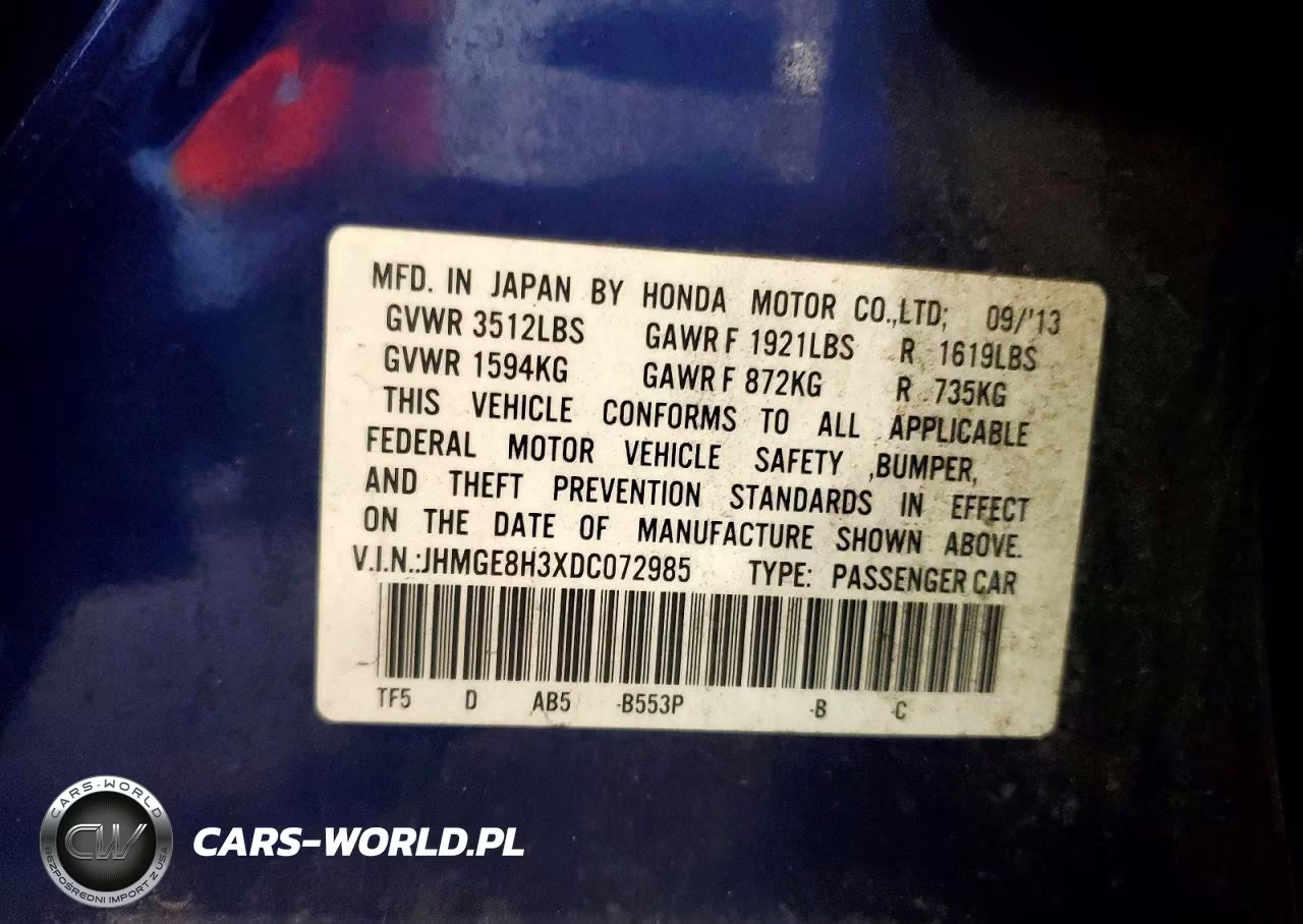 2013 Honda Fit VIN:JHMGE8H3XDC072985 - 12