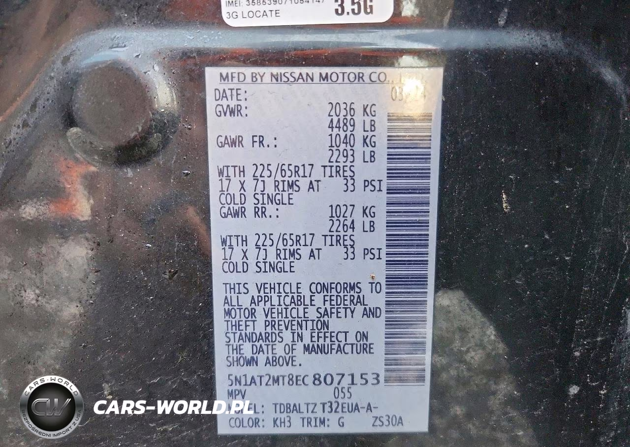 2014 Nissan Rogue Sv VIN:5N1AT2MT8EC807153 - 14