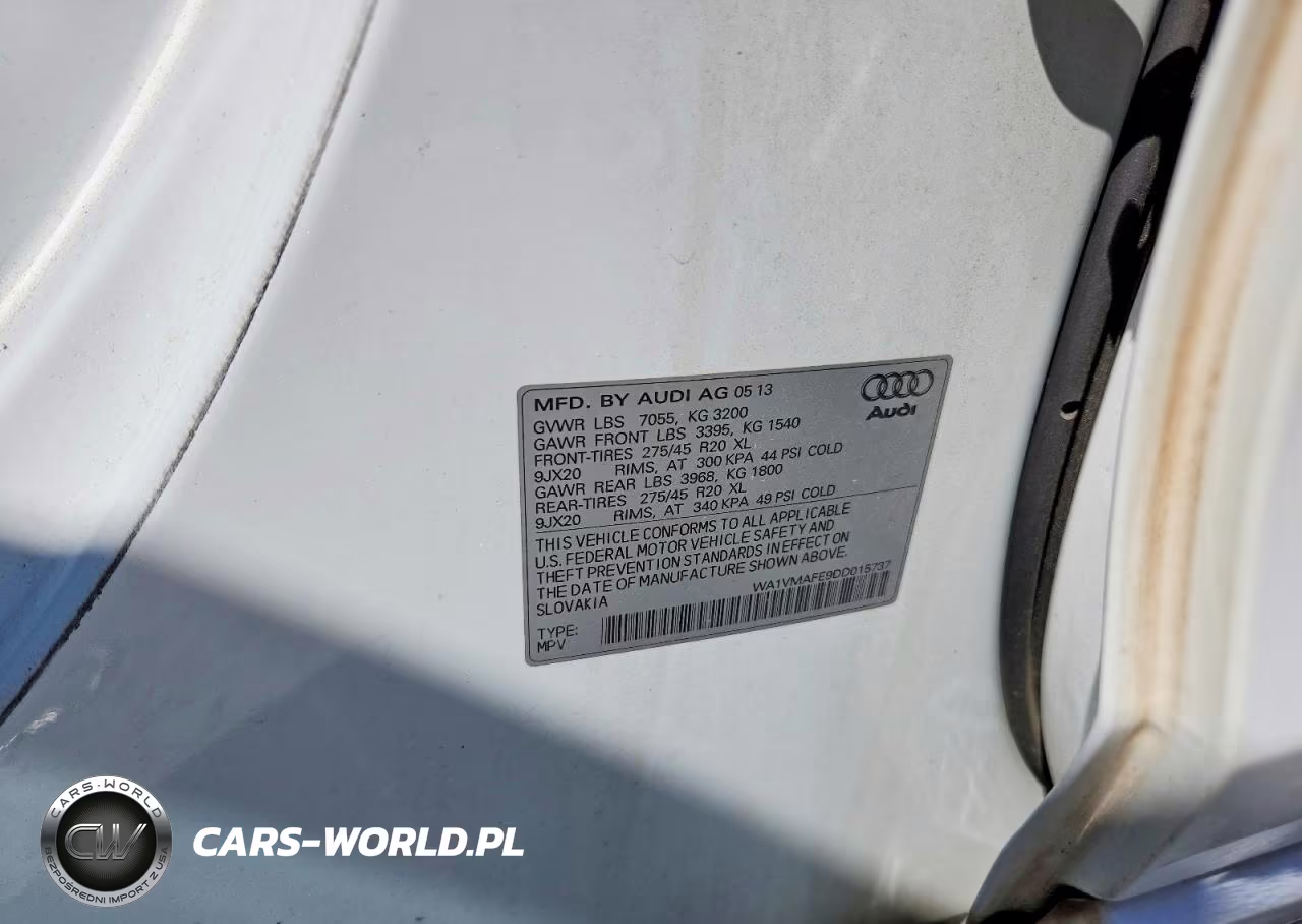 2013 Audi Q7 Prestige VIN:WA1VMAFE9DD015737 - 13