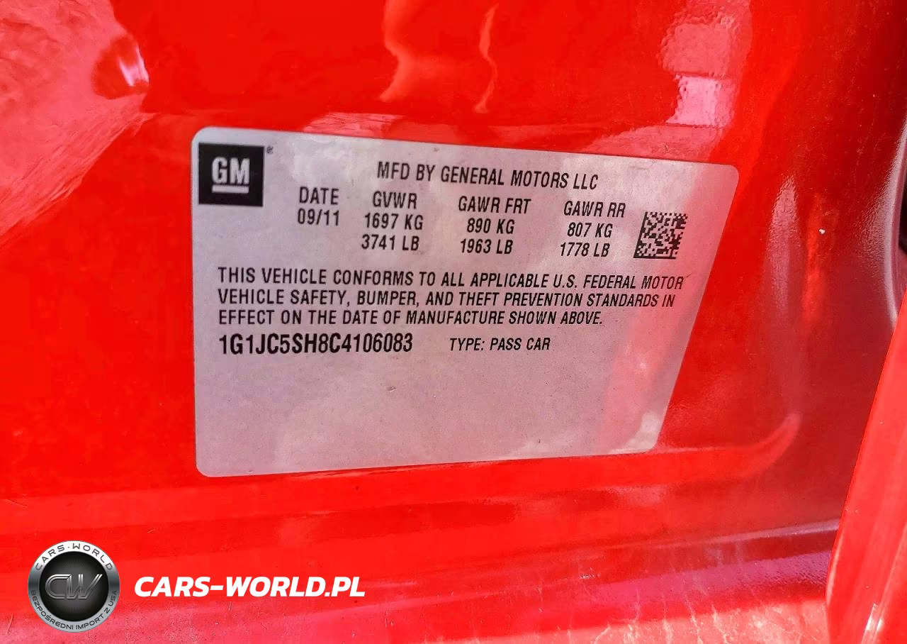 2012 Chevrolet Sonic Lt VIN:1G1JC5SH8C4106083 - 12