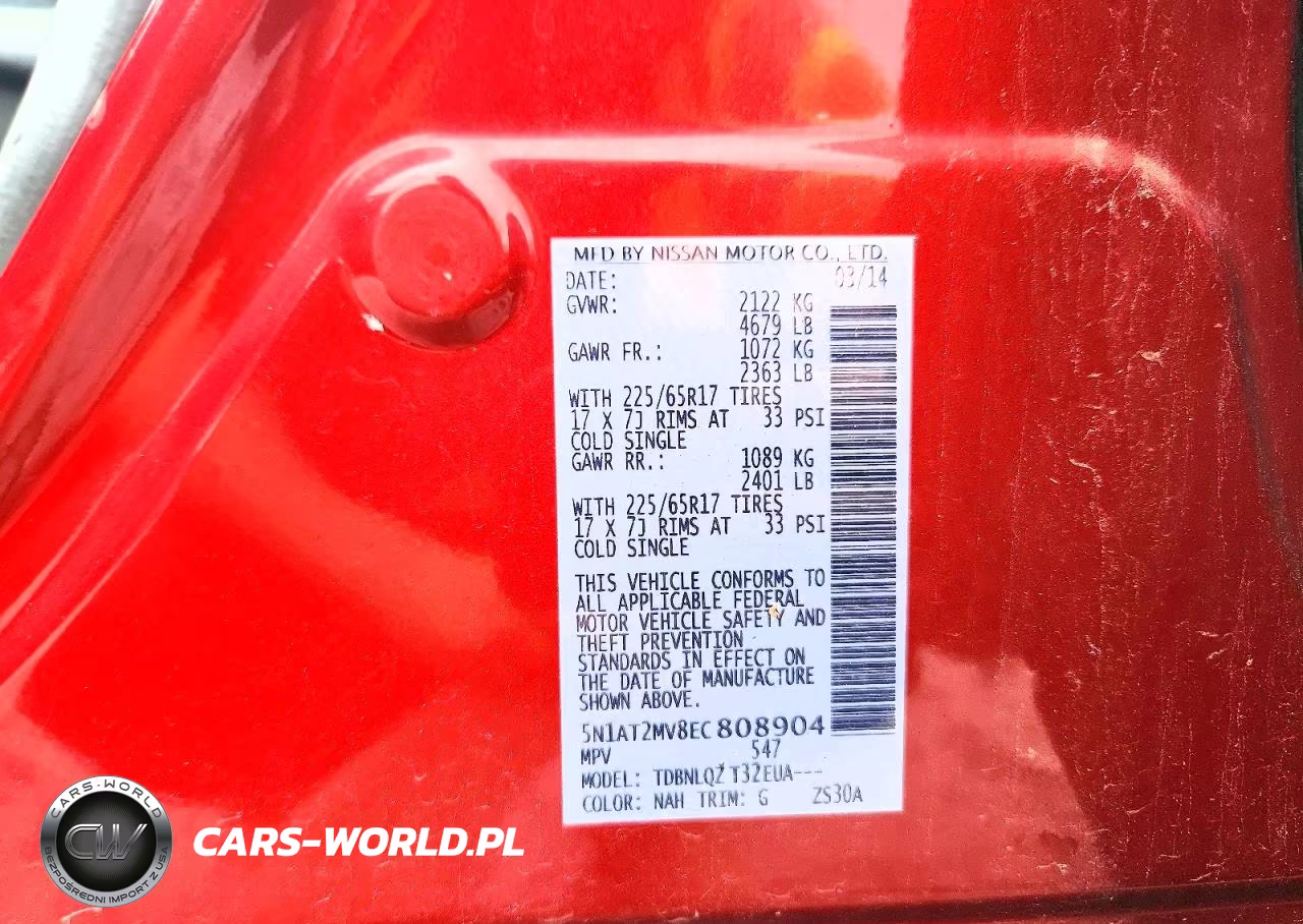 2014 Nissan Rogue Sv VIN:5N1AT2MV8EC808904 - 12