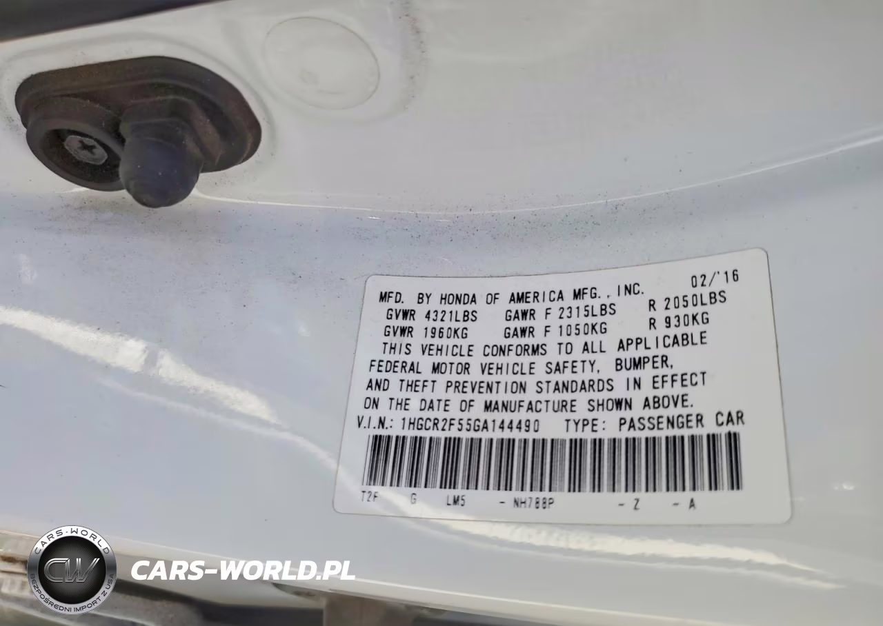 2016 Honda Accord Sport VIN:1HGCR2F55GA144490 - 12