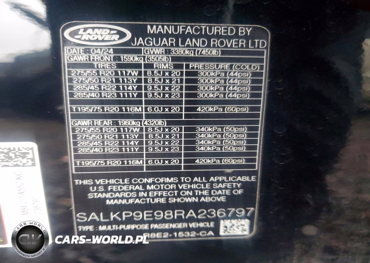 2024 Land Rover Range Rover Se VIN:SALKP9E98RA236797 - 13
