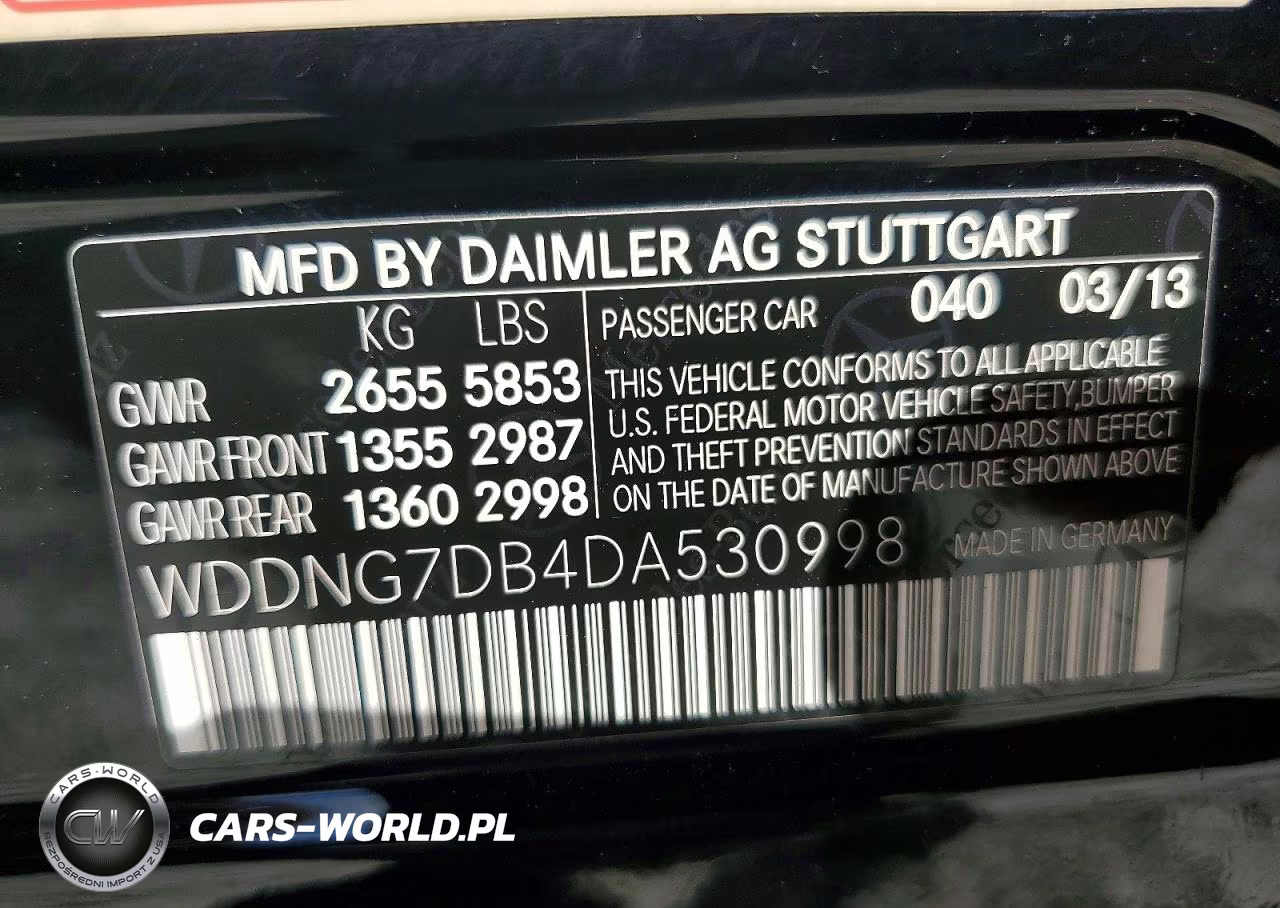 2013 Mercedes-Benz S 550 VIN:WDDNG7DB4DA530998 - 12