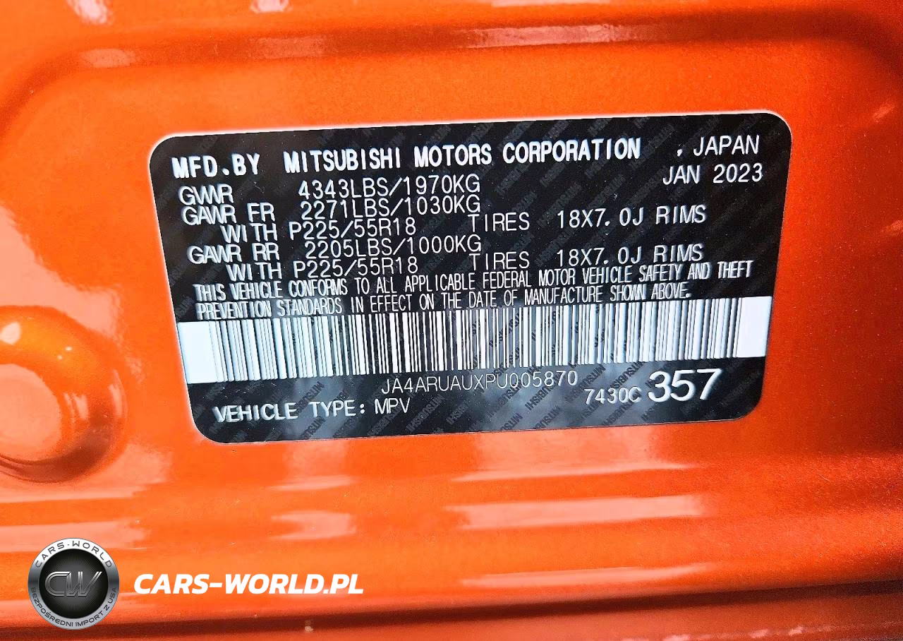 2023 Mitsubishi Outlander Sport S-Se VIN:JA4ARUAUXPU005870 - 12