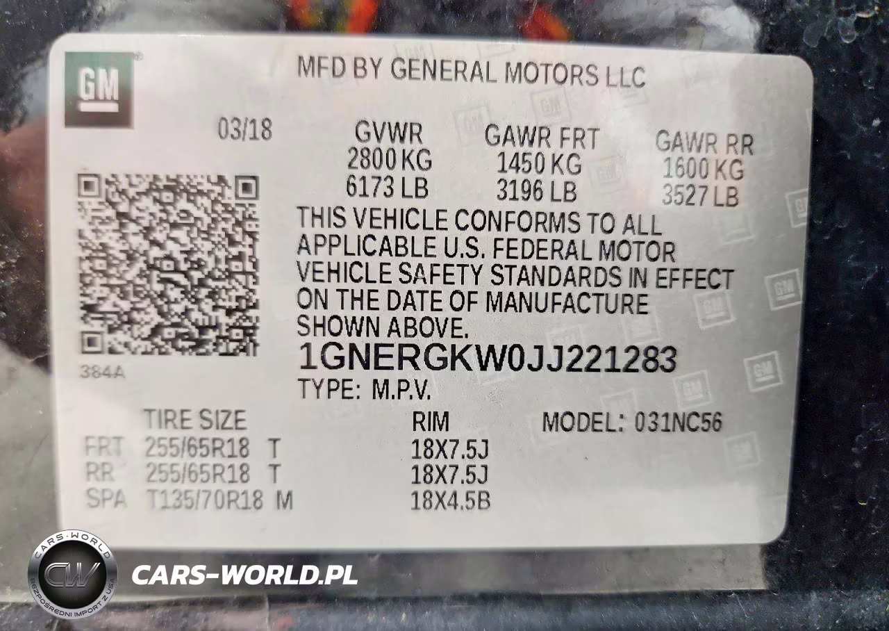 2018 Chevrolet Traverse Lt VIN:1GNERGKW0JJ221283 - 13