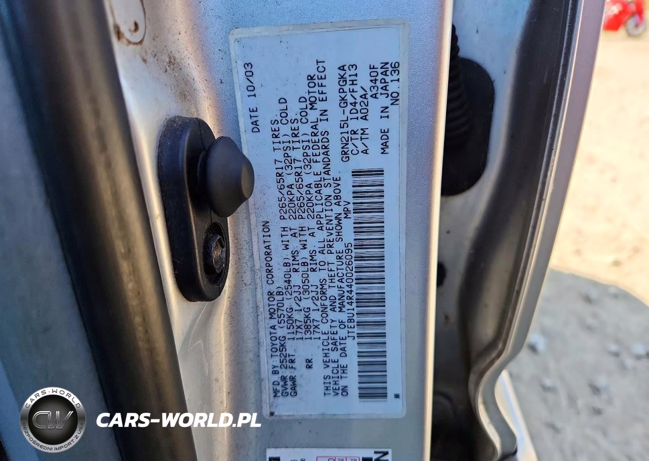 2004 Toyota 4Runner Sport Edition VIN:JTEBU14R440026095 - 12