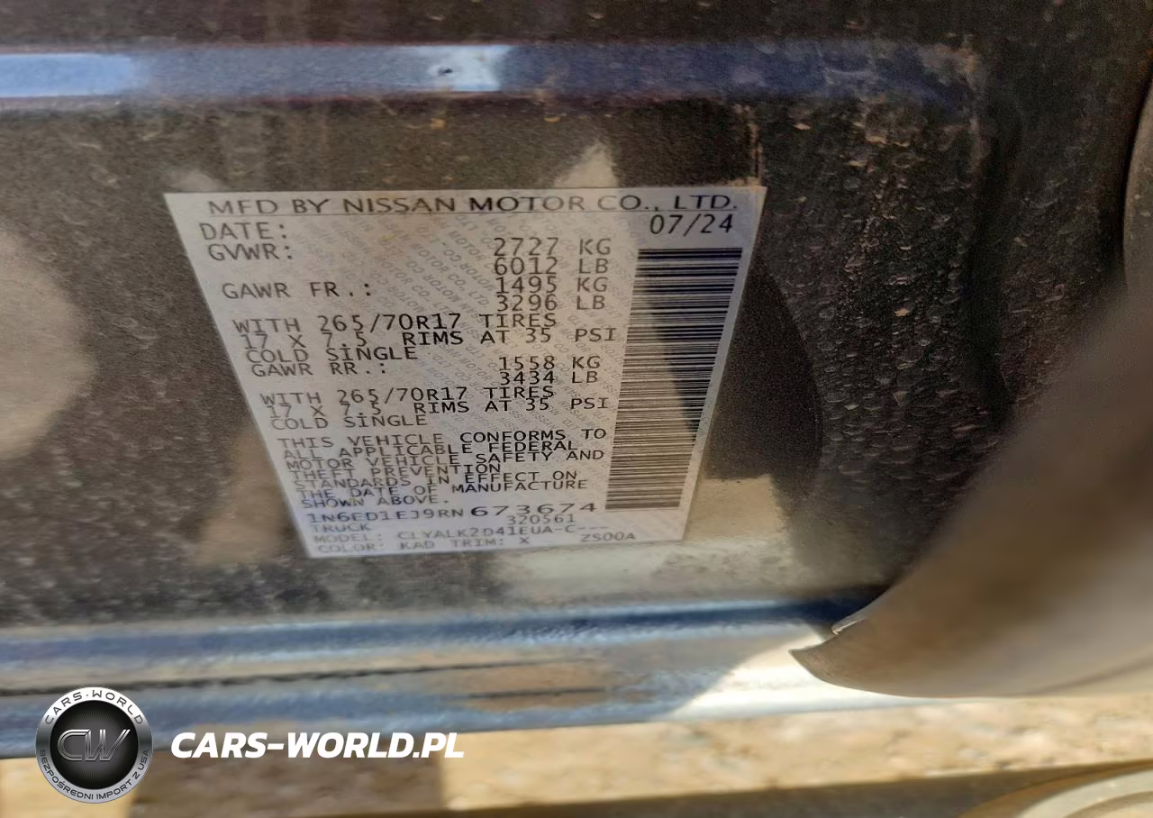 2024 Nissan Frontier Pro-X VIN:1N6ED1EJ9RN673674 - 12