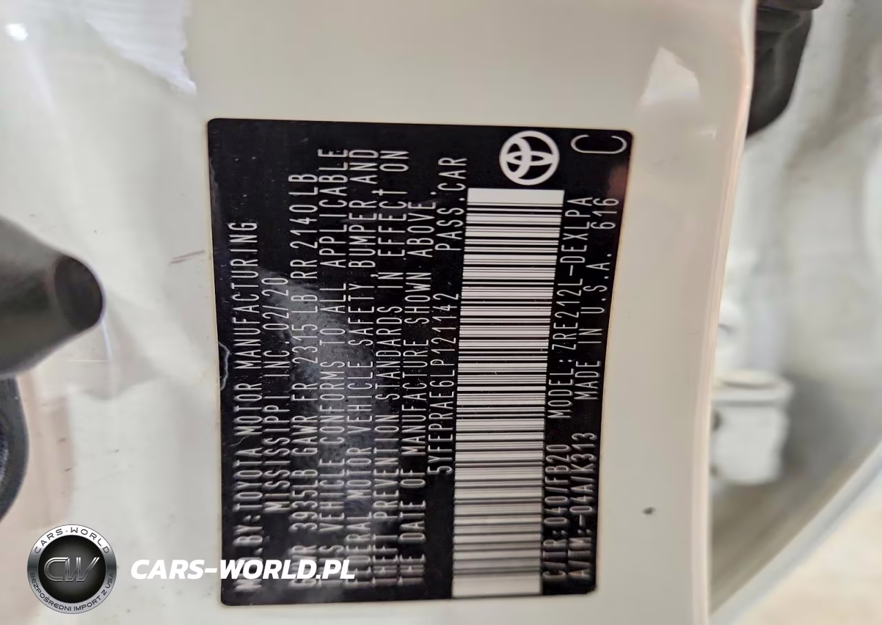 2020 Toyota Corolla Le VIN:5YFEPRAE6LP121142 - 12